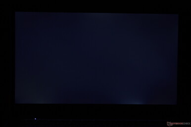 Slight uneven backlight bleeding along bottom edge