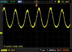 240 Hz PWM flickering at brightness levels of 50 % and below