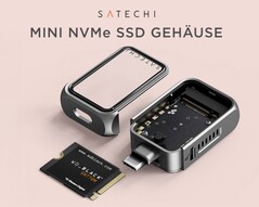 The new Satechi M.2 NVMe Mini SSD enclosure accommodates SSDs up to 2 TB. (Image source: Amazon)