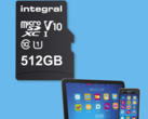 The microSDXC cards are no bigger than a thumbnail. (Source: Integral Memory)