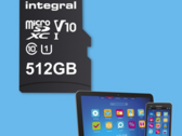 The microSDXC cards are no bigger than a thumbnail. (Source: Integral Memory)