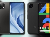 The Xiaomi Mi 11 Lite 5G (L) scored the same amount as the Google Pixel 4a (R) in camera benchmarks. (Image source: Xiaomi/Google - edited)