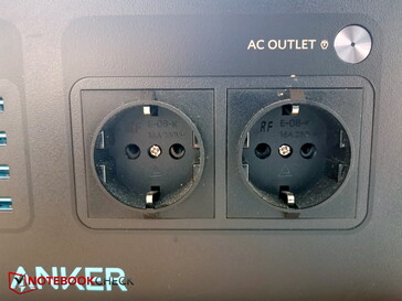 AC sockets with 1,500 W total power