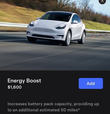 Tesla's Model Y RWD range boost offer