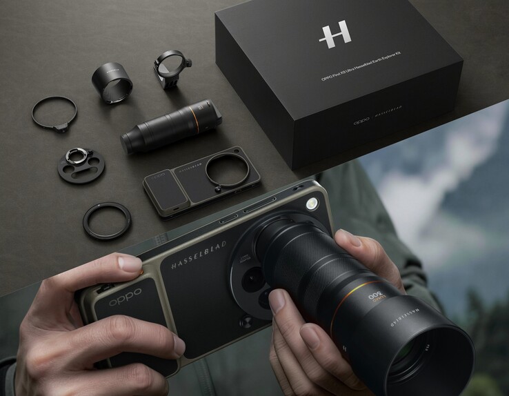Oppo Find X9 Ultra and the “Hasselblad Earth Explorer Master Kit”.