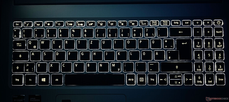 Keyboard illumination in the dark