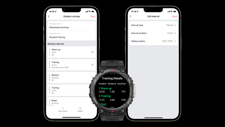 Amazfit's Training Templates make it onto the T-Rex 2. (Source: Amazfit)