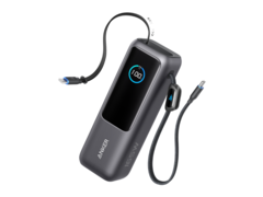 The Anker 25K Power Bank has a smart TFT display to provide useful info. (Image source: Anker)