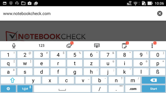 Keyboard landscape mode