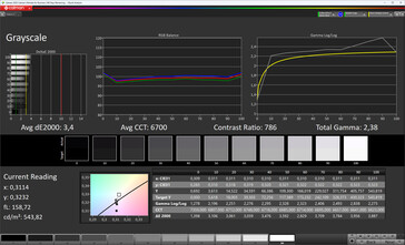 Grayscale outer display (Profile: Professional, Standard; Target color space: sRGB)