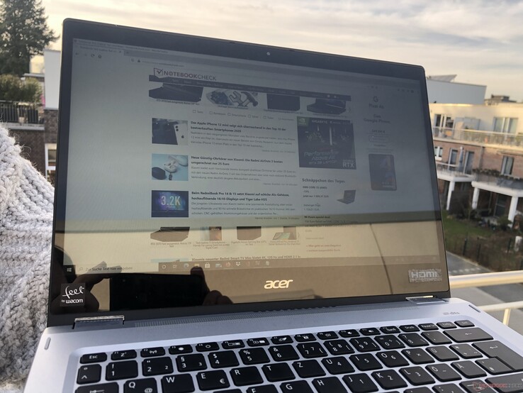 If you use the device outdoors, you'll have to deal with reflections, especially in sunshine.