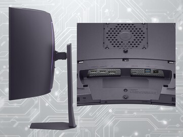 LG 45GX950A 45-inch 5K2K OLED gaming monitor side and ports are shown (Image source: LG with edits)
