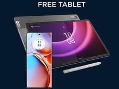 Motorola is running a promotion which includes the Edge Plus 2023 and a free Lenovo Tab P11 tablet (Image: Motorola)