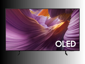 The Samsung S84F OLED TV front view is shown (Image source: Samsung)