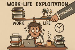 Work-life balance continues going for a toss in Silicon Valley. (Image source: AI generated)