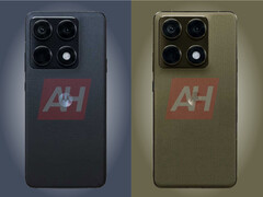 The Edge 70 Ultra in its two reported launch colours. (Image source: Android Headlines - edited)