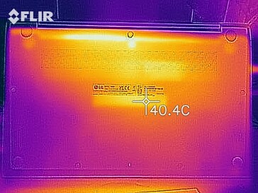 Heat distribution under load (bottom) - Moderate amount of heat