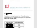 OnePlus is apparently offering separate cashback vouchers of varying amounts instead of a single voucher. (Source: PiunikaWeb)