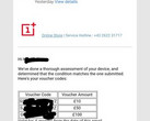 OnePlus is apparently offering separate cashback vouchers of varying amounts instead of a single voucher. (Source: PiunikaWeb)
