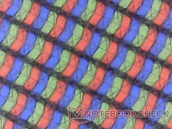 Matte subpixel array is slightly grainy
