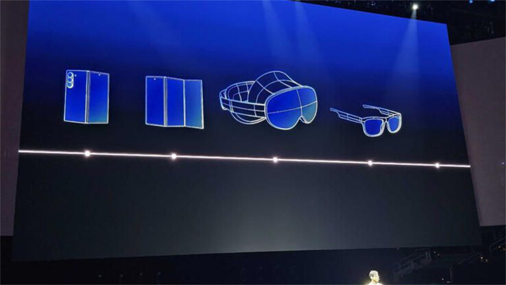 Samsung first publicly teased the release of a tri-fold during its recent Galaxy Unpacked event. (Image source: @TechKard)