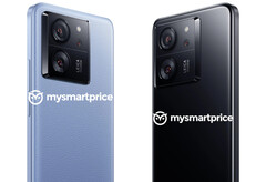 The Xiaomi 13T series&#039; Alpine Blue and Black colourways. (Image source: MySmartPrice)