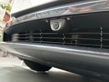 The 2026 Model 3 front bumper camera washer is different than on the Model Y and the kit can't be retrofit on existing Model 3 units. (Image source: millepun/X)