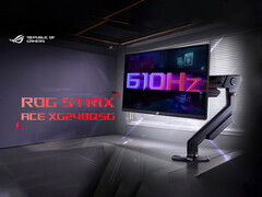 Asus showcased the XG248QSG at Computex 2025. Pictured: promotional image of the gaming monitor. (Image source: Asus - edited)