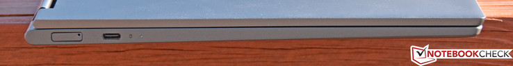 Left: Nano SIM slot, USB Type-C 3.0 Gen 1 (power delivery)