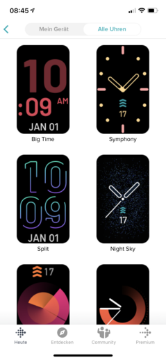 Alternative watch faces