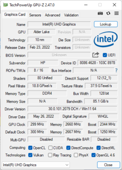Intel Iris Xe Graphics G7 (96 EUs)