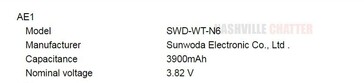 The new documentation allegedly associated with the SM-A107F. (Source: Nashville Chatter)