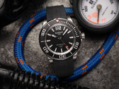 The Hanhart Aquasphere matte black dive watch offers 38 hours of power reserve