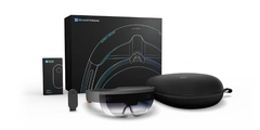 The Commercial Suite version of Microsoft's HoloLens costs US$5,000 per unit. (Source: Microsoft)