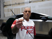 Joe Rogan shot the Cybertruck with an arrow (image: JRE/YT)