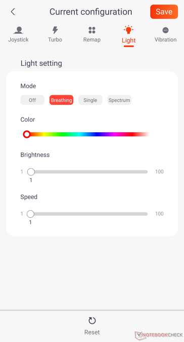 The color settings for the logos can be adjusted in the app.