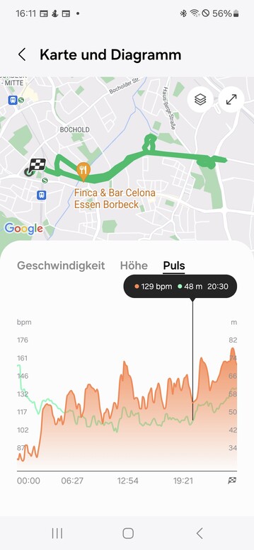 Heart rate measurement with the Samsung Galaxy Watch7