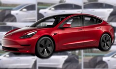 The Tesla Model 3 was introduced in 2017 and Project Highland is a revamped variant for 2023. (Image source: Tesla/@DriveTeslaca - edited)
