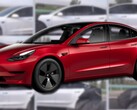 The Tesla Model 3 was introduced in 2017 and Project Highland is a revamped variant for 2023. (Image source: Tesla/@DriveTeslaca - edited)