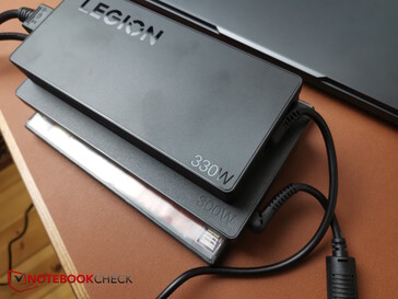 The 330-watt power supply that comes with the Legion 9 is smaller