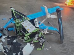 Crashed Amazon MK30 delivery drone. (Image source: ABC15 Arizona on YouTube)