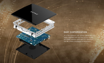 Zotac made it very easy to upgrade the BI329 mini PCs. (Source: Zotac)