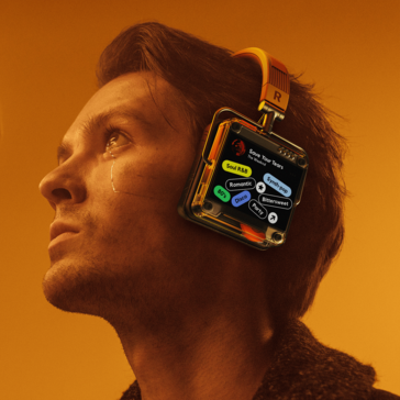 Examples of content that can be shown on the Futureahead headphones. (Source: Olga Orel/Behance)