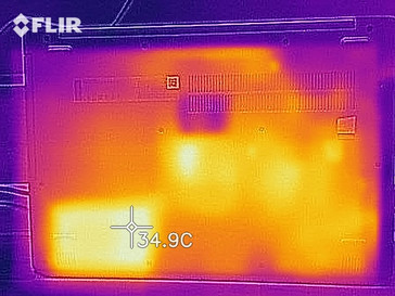 Heat map while idling - bottom