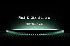 Oppo will launch the Find N3 globally on October 19. (Image source: Oppo - translated)
