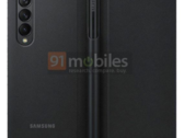 The Galaxy Z Fold3 will come with a special case accessory to house its optional S-Pen. (Image: 91mobiles)