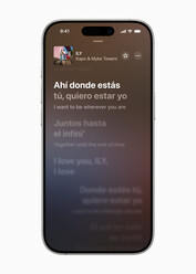 Real-time lyrics translation in Apple Music (image source: Apple)