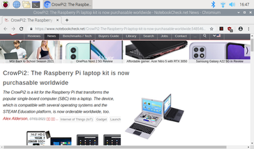 The CrowPi can run anything that a Raspberry Pi can run, like web browsers.