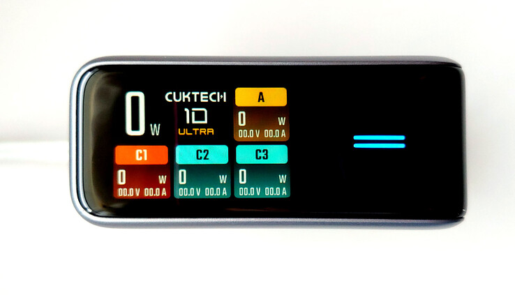 Top color display and touch button.