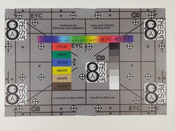 Picture taken of the test chart